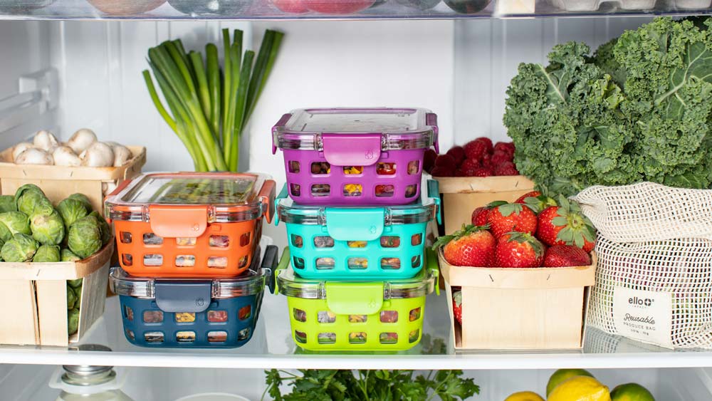 The interior of a refrigerator